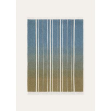 Loro Piana - Plaid Suitcase Stripe Degrade Cash, Green/Blue, Size: NR