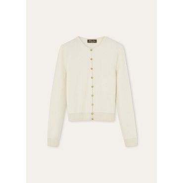 Loro Piana - Jubilee Cardigan, Woman, Coconut Cream, Size: 40