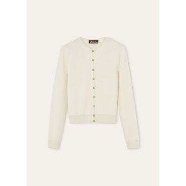 Loro Piana - Jubilee Cardigan, Woman, Coconut Cream, Size: 40