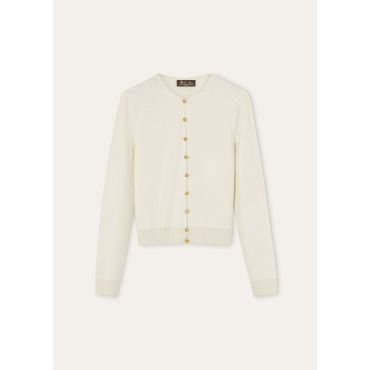 Loro Piana - Jubilee Cardigan, Woman, Coconut Cream, Size: 40