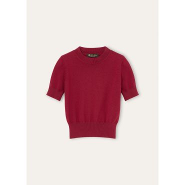 Loro Piana - Desert Bloom Crewneck Sweater Cotton Silk Gg 12, Rustic Red, Size: 2