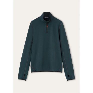 Loro Piana - Beaver Creek Halfneck Brushed Wool, Man, Leafy Veil, Size: XS