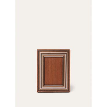 Loro Piana - Picture Frame Woven Stripe Intarsia Wood, Natural Mahogany /Woven Stripe, Size: NR