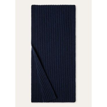 Loro Piana - English Rib Scarf Cash Gg 5, Man, Argo Blue Melange, Size: NR