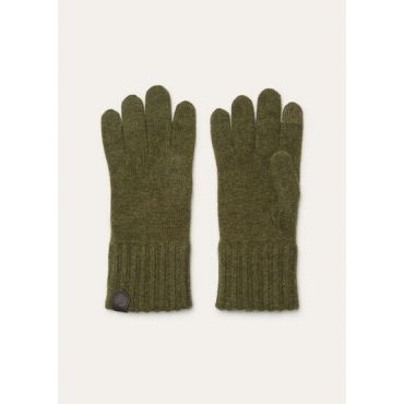 Loro Piana - English Rib Gloves Cash Gg 5, Man, Cypress Melange, Size: XL
