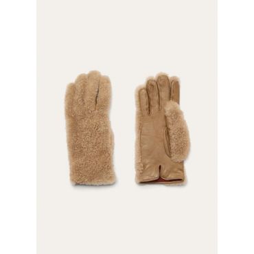 Loro Piana - Betsy Gloves Capra Cash Plonge', Woman, Almondine, Size: L