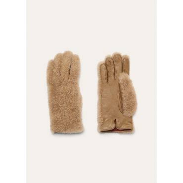 Loro Piana - Betsy Gloves Capra Cash Plonge', Woman, Almondine, Size: L