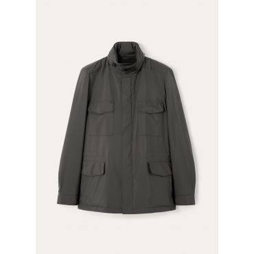 Loro Piana - Traveller Field Jacket Windmate Storm, Man, Onyx, Size: 46