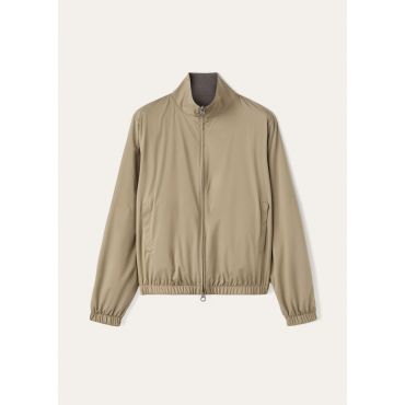 Loro Piana - Loro Piana Bomber Windmate Stretch Storm, Man, Tobacco/Ermine Brown, Size: 46