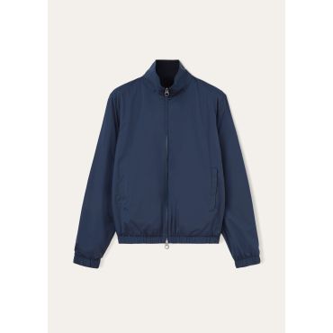 Loro Piana - Loro Piana Bomber Windmate Stretch Storm, Man, Blue Navy, Size: 56