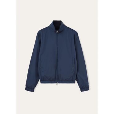 Loro Piana - Loro Piana Bomber Windmate Stretch Storm, Man, Navy Blue, Size: 52