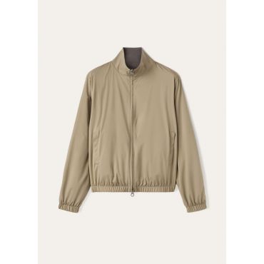 Loro Piana - Loro Piana Bomber Windmate Stretch Storm, Man, Tobacco/Ermine Brown, Size: 56