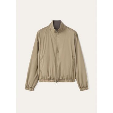 Loro Piana - Loro Piana Bomber Windmate Stretch Storm, Man, Tobacco/Ermine Brown, Size: 46