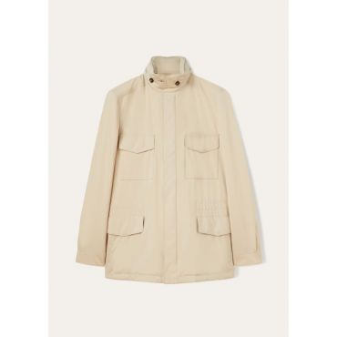 Loro Piana - Traveller Lady Field Jacket Windmate Stretch Storm, Woman, Sand Shell, Size: 40