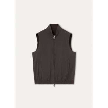 Loro Piana - Loro Piana Vest Windwish Stretch Storm, Man, Ginger Snap/Dark Tek, Size: 58