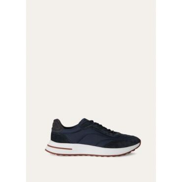 Loro Piana - Week_end Walk Evo Wind Suede, Man, Blue Navy, Size: 40,5