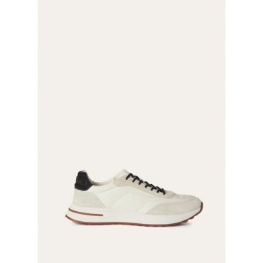 Loro Piana - Week_end Walk Evo Wind Suede, Man, White, Size: 42
