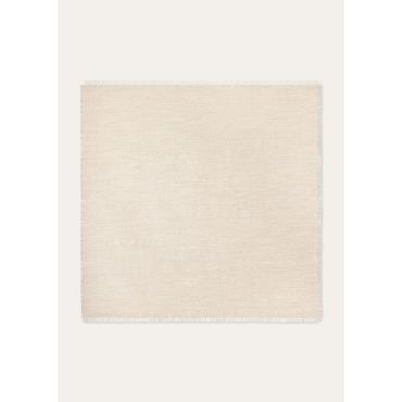 Loro Piana - Punjab Jacquard Foulard 90 Cash Silk, Woman, Pumice Stone/White, Size: NR