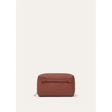 Loro Piana - Extra Travel Pouch Medium Tender Calf, Man, Kummel/Onyx, Size: NR