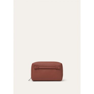 Loro Piana - Extra Travel Pouch Medium Tender Calf, Man, Kummel/Onyx, Size: NR