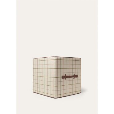 Loro Piana - Cube Pouf Dehors Belt, Tartan, Size: NR