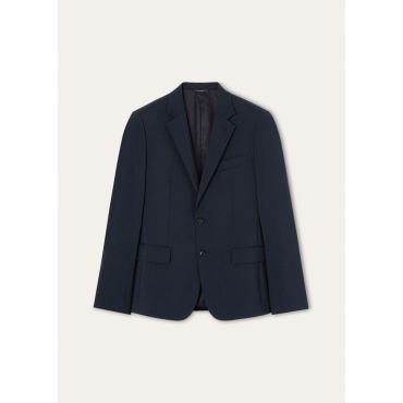 Loro Piana - International Notch Sb Suit Mohair Plain Weave, Man, Blue Navy, Size: 50