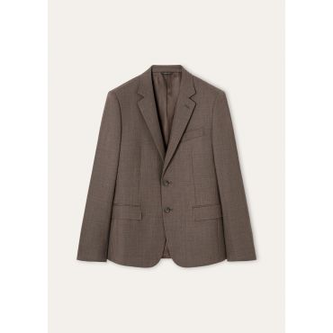 Loro Piana - International Notch Sb Suit Melange Grisaille, Man, Dried Leaves Melange, Size: 52