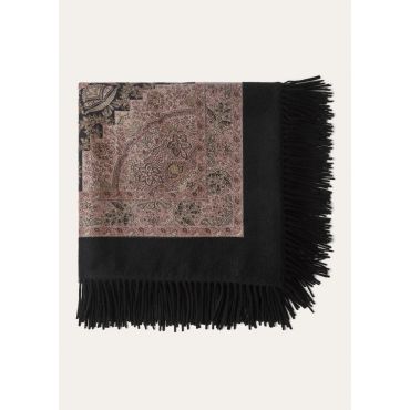Loro Piana - Loro Piana Punjab Shawl 140 Cash, Woman, Black Amarant, Size: NR