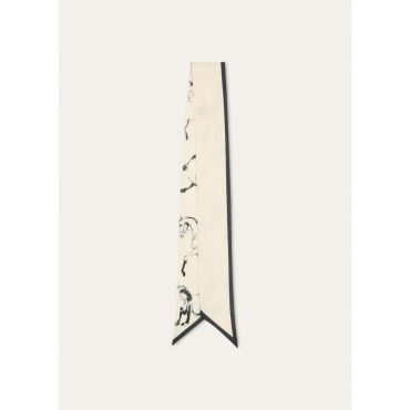 Loro Piana - Loro Piana Scuderia Tie Band 108 Silk Twill, Woman, Ivory Green Red, Size: NR