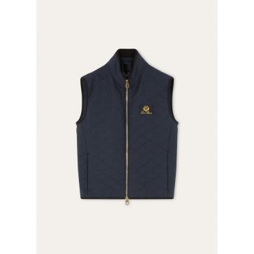 Loro Piana - Ivory Vest Bristol Bistretch Graphene Pr, Man, Blue Glacier, Size: 46
