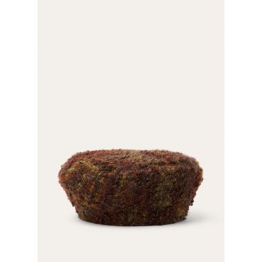 Loro Piana - Raquel Hat Mohair Boucle', Woman, Ebony/Dark Olive/Light Amber, Size: S