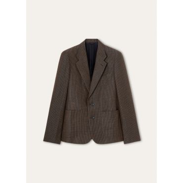 Loro Piana - Hedland Notch Sb Jacket Linen Wish Tattersall, Man, Blue Shades Tattersall, Size: 56