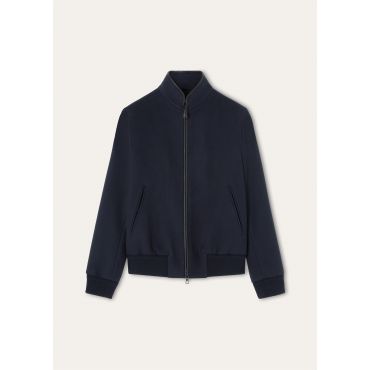 Loro Piana - Tyton Bomber Vicuna Double, Man, Blue Navy, Size: 54