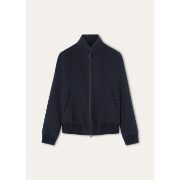 Loro Piana - Tyton Bomber Vicuna Double, Man, Blue Navy, Size: 54