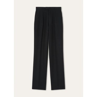 Loro Piana - Rowan Trousers Grain De Poudre Heavy, Woman, Black, Size: 38