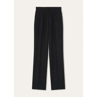 Loro Piana - Rowan Trousers Grain De Poudre Heavy, Woman, Black, Size: 38