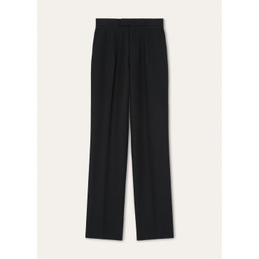 Loro Piana - Rowan Trousers Grain De Poudre Heavy, Woman, Black, Size: 38