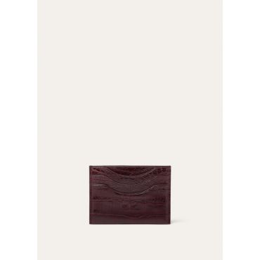 Loro Piana - Extra Cardholder Infinito Crocodile, Woman, Oxblood, Size: NR