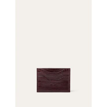 Loro Piana - Extra Cardholder Infinito Crocodile, Woman, Oxblood, Size: NR