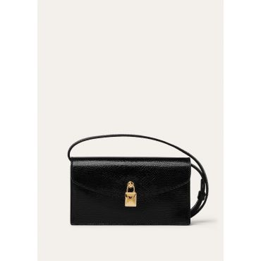 Loro Piana - Extra Pochette Karung, Woman, Black/Sun Gold, Size: NR