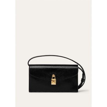 Loro Piana - Extra Pochette Karung, Woman, Black/Sun Gold, Size: NR