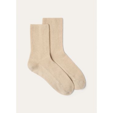 Loro Piana - Cashmere Socks Baby Cash Gg 12, Woman, Natural Melange, Size: M