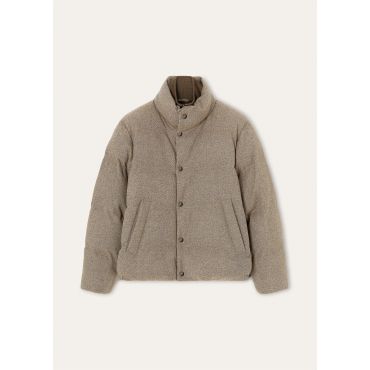 Loro Piana - Lucio Puffer Wish Cash Mouline' Storm, Man, Volcanic Stone, Size: 46