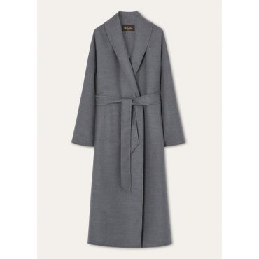 Loro Piana - Dorian Sb Coat Royal Lightness, Woman, Mercury Melange, Size: 44