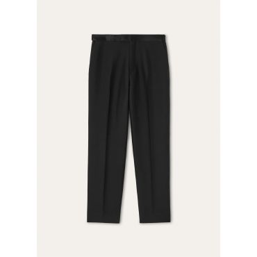 Loro Piana - Jacey Tux Trousers Intarsio Tux Barathea, Man, Black, Size: 50