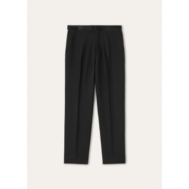Loro Piana - Jacey Tux Trousers Intarsio Tux Barathea, Man, Black, Size: 50