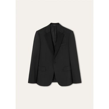 Loro Piana - Highgrove Notch Sb Suit Tux Mohair Plain Weave, Man, Black, Size: 54
