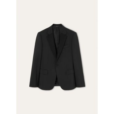 Loro Piana - Highgrove Notch Sb Suit Tux Mohair Plain Weave, Man, Black, Size: 54