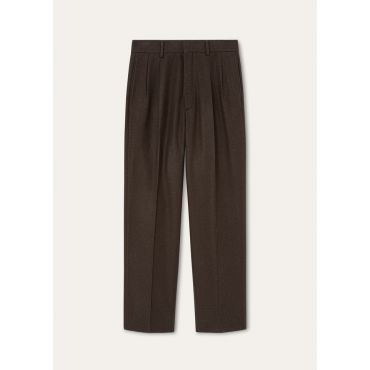 Loro Piana - Buxton Trousers Shetland Silk, Man, Mossy Bark, Size: 48