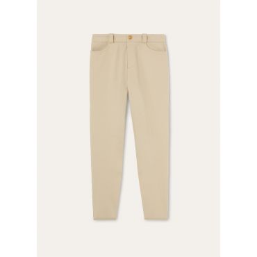 Loro Piana - Brendan Trousers Wl Cotton Tricotine, Man, Pale Biscuits, Size: 50